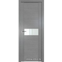 Межкомнатная дверь ProfilDoors 2.05XN L 40x200 (грувд серый, стекло lacobel белый лак)