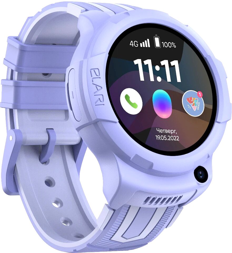 

Детские умные часы Elari KidPhone 4G Wink (сиреневый)