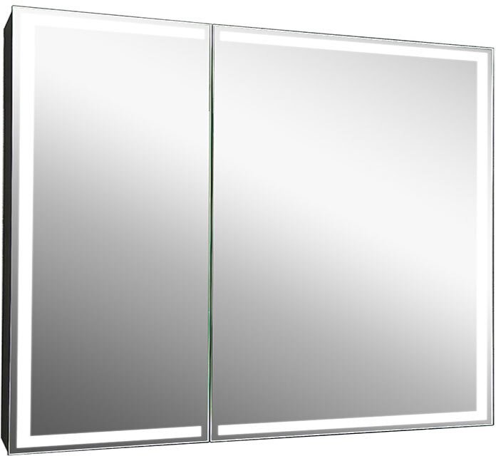 

Континент Шкаф с зеркалом Mirror Box Black Led 100x80