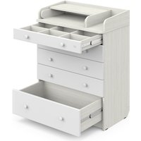 Детский комод Атон Мебель Maks ЛДСП 800/5 с органайзером (древесина белая/белый)