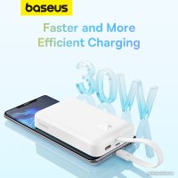 Внешний аккумулятор Baseus Magnetic Fast Charge Power Bank Type-C Edition 30W 10000mAh (белый)