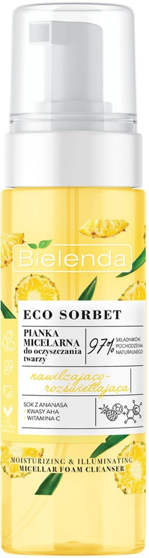 

Bielenda Мицеллярная очищающая пенка Eco Sorbet Pineapple 150 мл