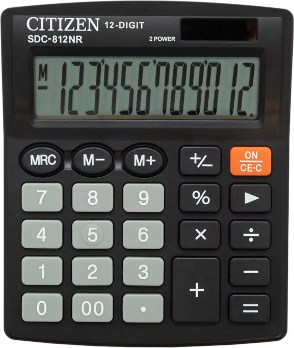 

Калькулятор Citizen SDC-812NR (черный)