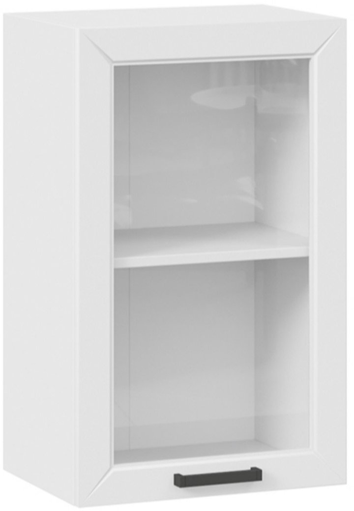 

Шкаф навесной Трия Лорас 1В45С (белый/холст белый)