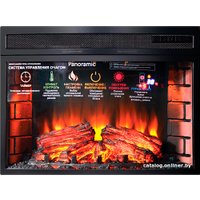 Электрокамин InterFlame Мадея 25 (бежевый с золотой патиной) + Panoramic 25 LED FX