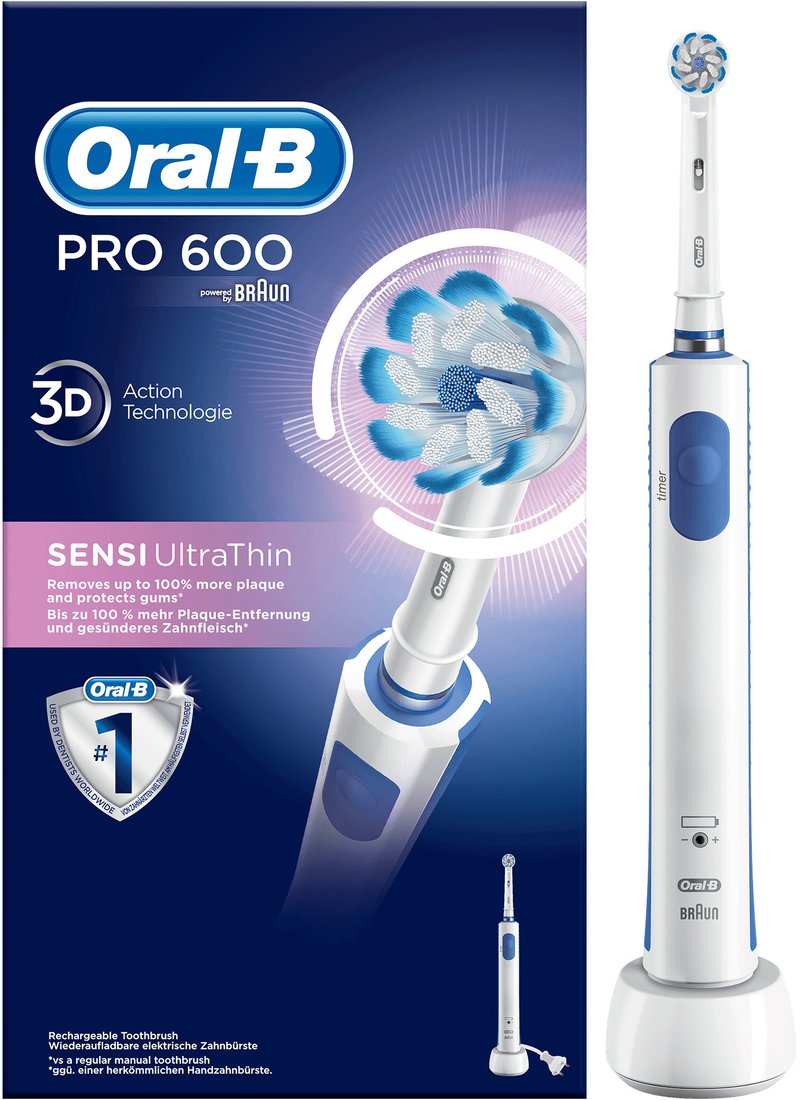 

Электрическая зубная щетка Oral-B Pro 600 Sensi UltraThin D16.513.1 4210201157762