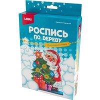 Набор для создания поделок/игрушек Lori Роспись по дереву. Новогодний сувенир Дед Мороз Фнн-052