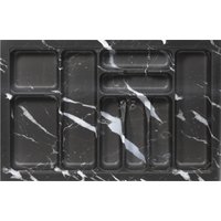 Лоток для столовых приборов AKS 800 Marble 735x485 (черно-серый мрамор)