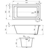 Ванна Wellsee FreeDom 2.0 180x85 233003000 (встраиваемая ванна белый глянец)