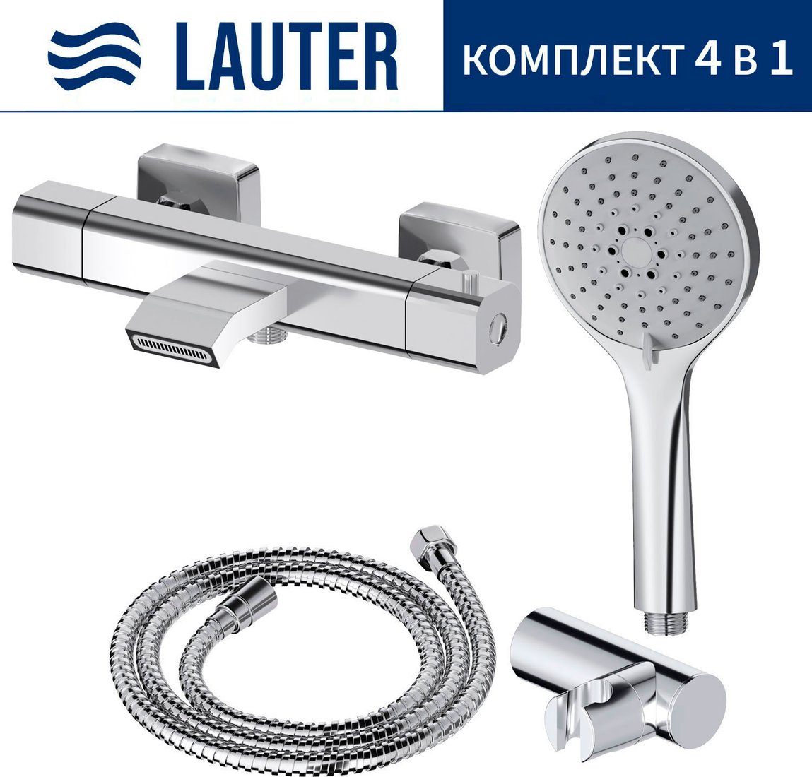 Смеситель Lauter Comfort 21YH40400 с лейкой Relexa Daisy 21S10167