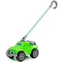 Игрушка-каталка Полесье Дени с ручкой 01911 (зеленый)