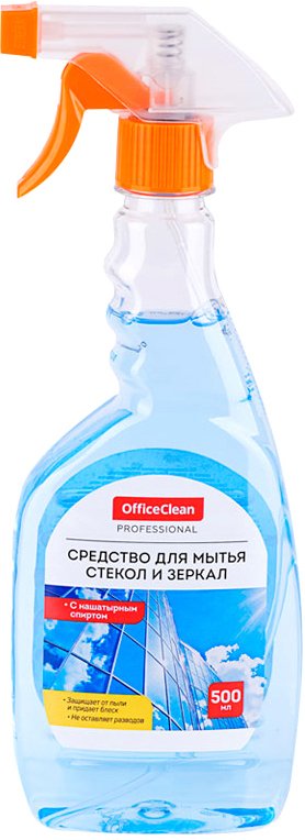 

Средство для стекла и зеркал OfficeClean Professional с нашатырным спиртом (500 мл)