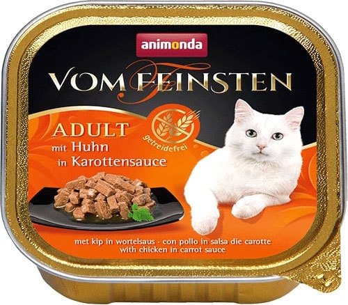 

Консервированный корм для кошек Animonda Vom Feinsten Adult с курицей в морковном соусе 0.1 кг