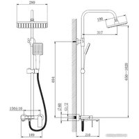 Душевая система  Haiba HB24639-3