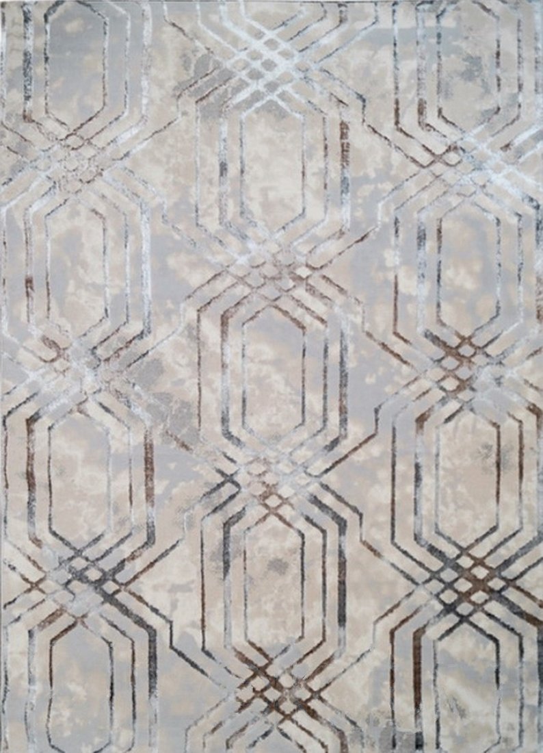 

Ковер для жилой комнаты Bossan Rome 4745A-KGRI-BEJ 140x200