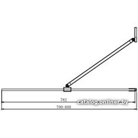 Стеклянная шторка для ванны Ambassador Bath Screens 16041103 80