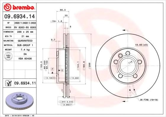 

Brembo 09693411