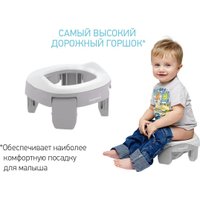 Дорожный горшок Roxy Kids HandyPotty 3 в 1 HP-255G (серый/мятный)