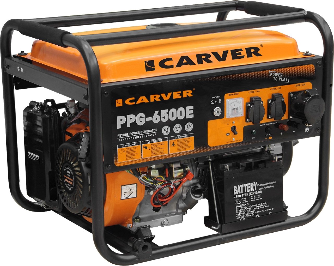 

Бензиновый генератор Carver PPG-6500E