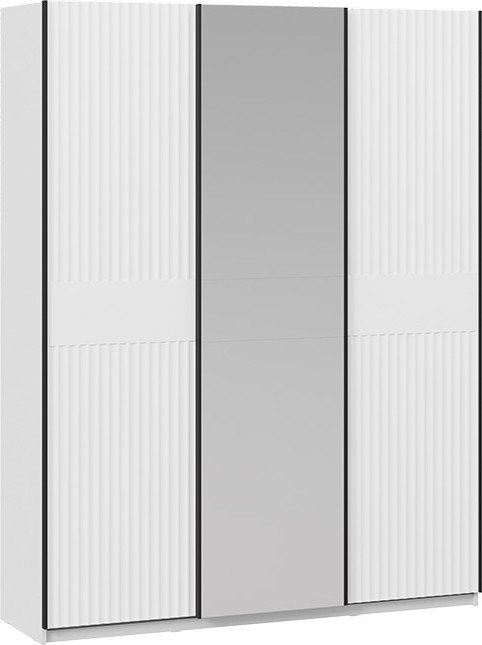 

Шкаф-купе Трия Оскар Тиффани Т2 1800 280821 (черный/белый снег/белый софт)