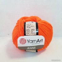 Пряжа для вязания Yarnart Jeans 77 50 г 160 м (апельсин)