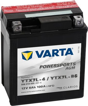 Varta Powersport AGM YTX7L-BS 506 014 005 (6 А·ч)
