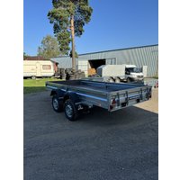 Двухосный прицеп AvtoS A40U2B (4000x2000x300, R16, ресс. 3302 ГАЗ-2лист, тент 800мм)