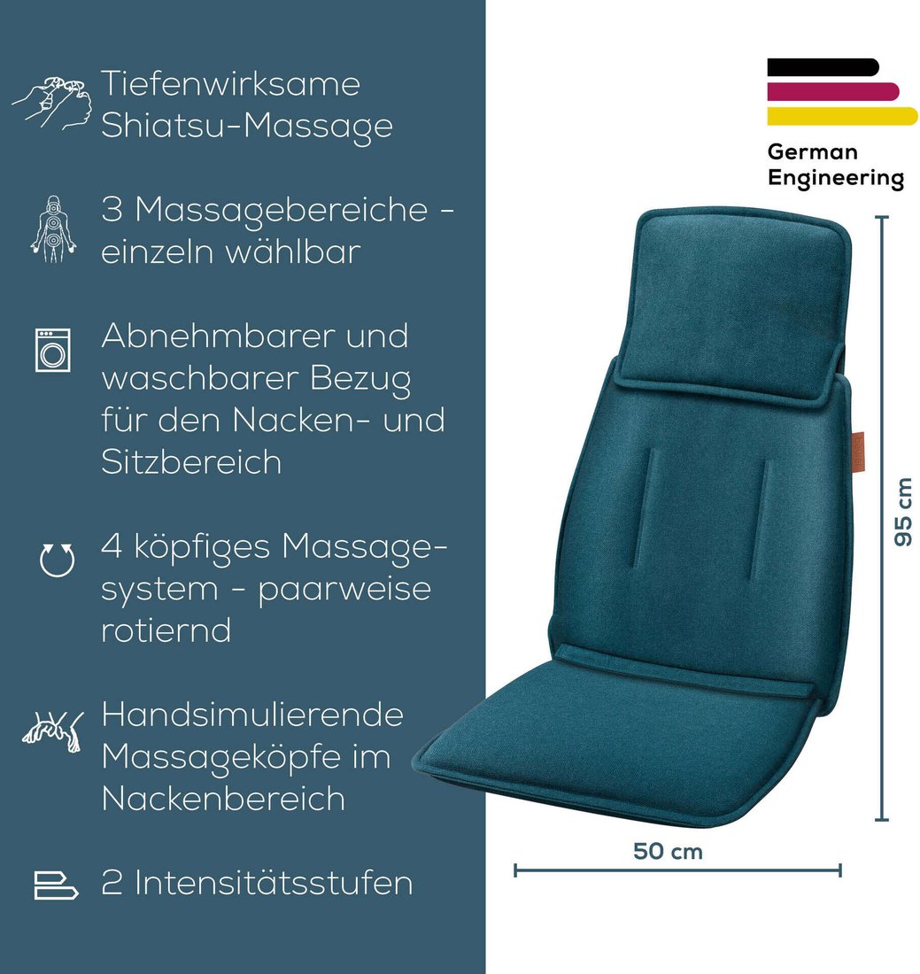 

Массажная накидка на сиденье Beurer MG 330 (petrol blue)