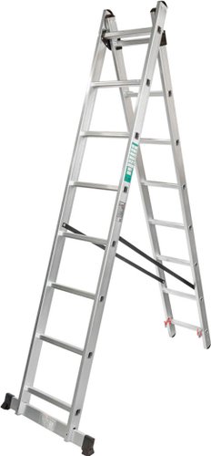 Лестница-стремянка ForceKraft BL-E214 (2x14 ступеней)