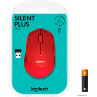 Мышь Logitech M330 Silent Plus (красный) в Бресте