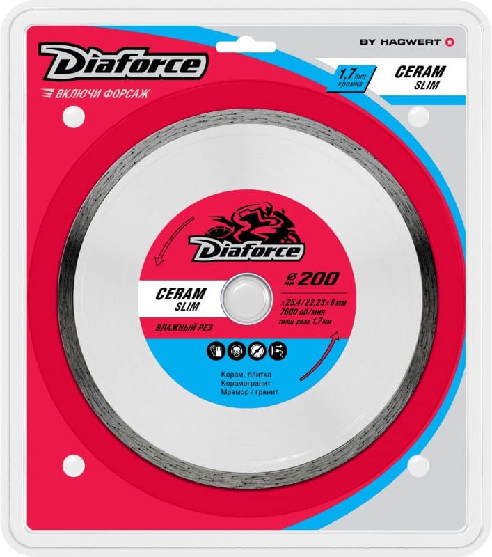 

Отрезной диск алмазный Diaforce Ceram Slim 514200S
