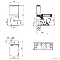 Унитаз напольный Ideal Standard I.life S T459601+T473501+T532901