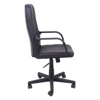 Офисное кресло AksHome Leonidas (пластик/кож.зам, черный)