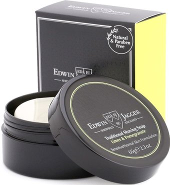 Мыло для бритья Edwin Jagger Limes&Pomegranate (Travel Container) 65 гр