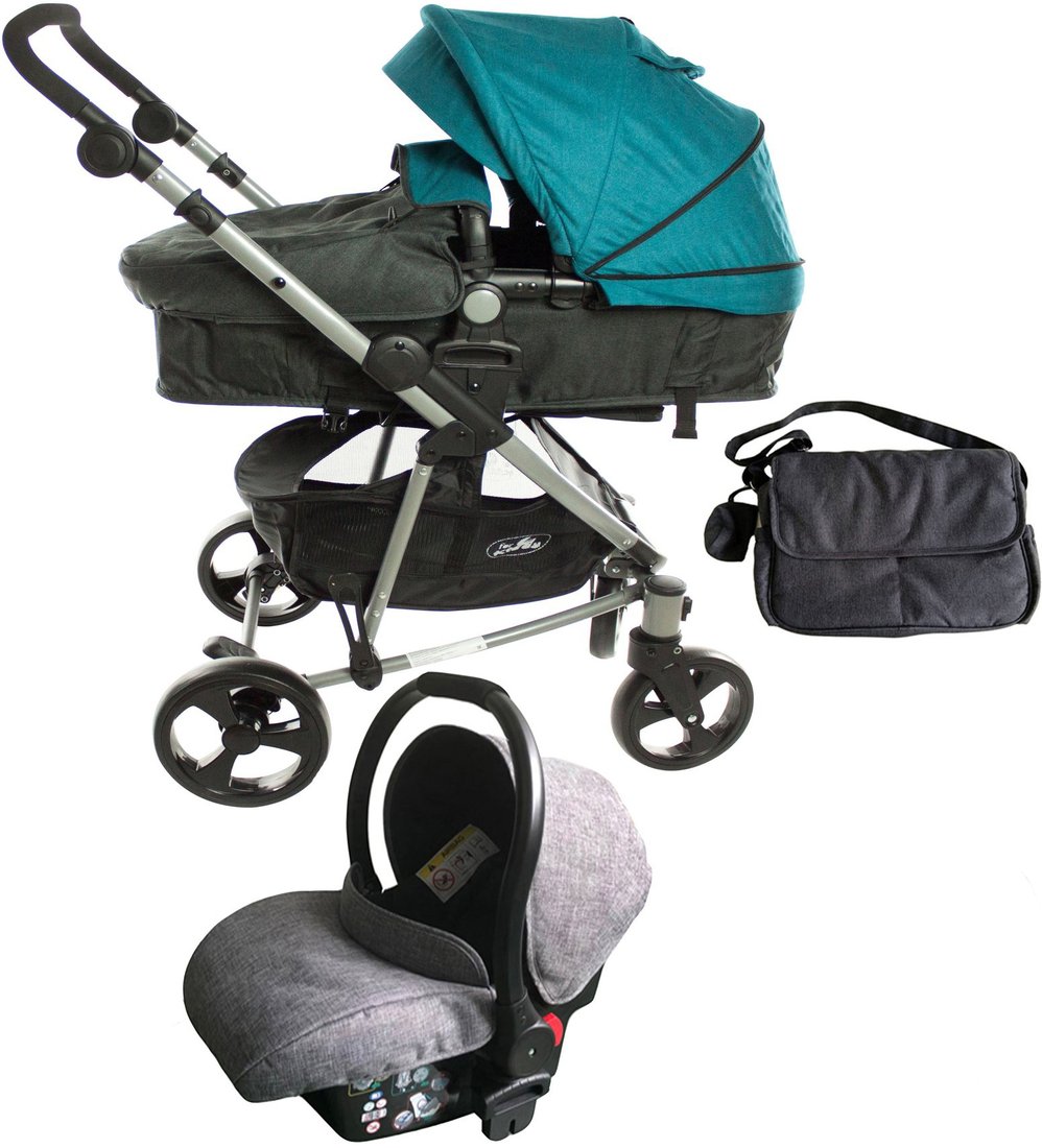 

Универсальная коляска ForKiddy Siesta (3 в 1, бирюзовый)