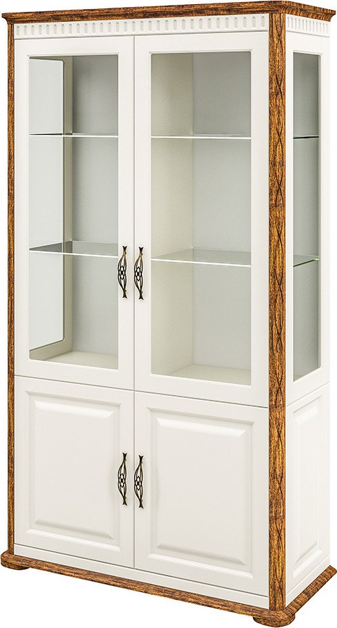 

Шкаф-витрина Elva Лазаро NEM03HS-2D2V-1140/480/2000 (26) (крем/дуб кантри)