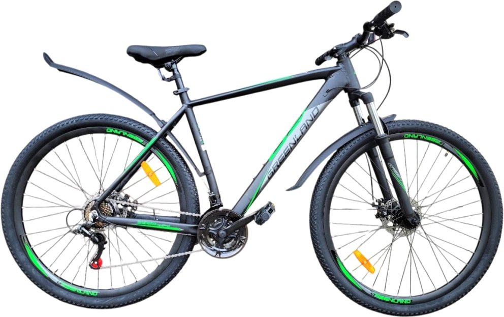 Велосипед Greenland Everest 1.0 29 р.21 2025 (черный/зеленый)