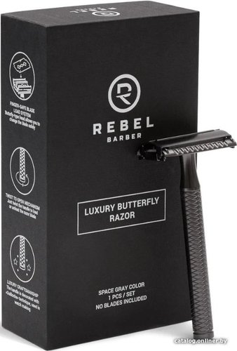 Бритвенный станок Rebel Barber Space Gray Т-образный