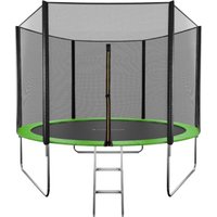 Батут GetActive Jump 10FT - 305 см с лестницей, внешней сеткой (зеленый)