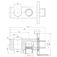 Держатель душевой лейки с подключением Deante Cascada NAC N51K