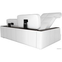 Угловой диван Лига диванов Брюссель 29395 (левый, экокожа, белый)