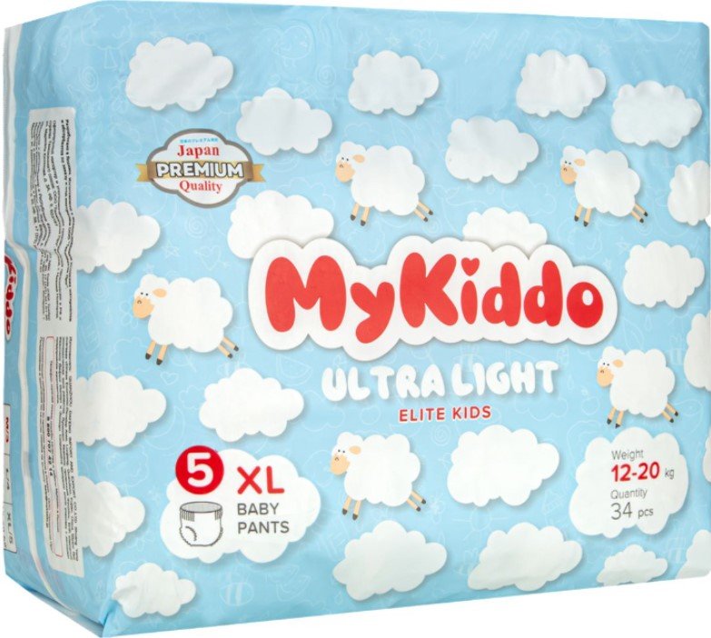 

Трусики-подгузники MyKiddo Elite Kids XL 12-20 кг (34 шт)