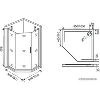 Душевой уголок Good Door Mokka 100х100 PNT-100-C-WE