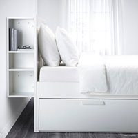 Кровать Ikea Бримнэс 200x180 (белый, лурой) 193.986.08