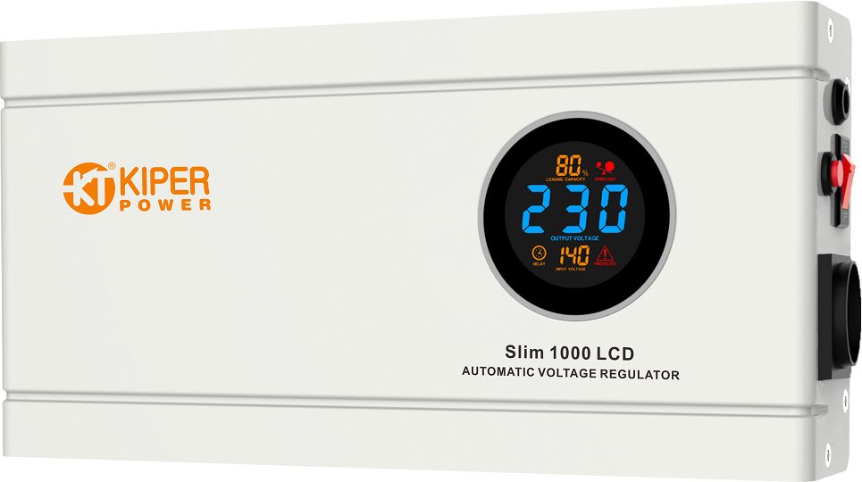 

Стабилизатор напряжения Kiper Power Slim 1000 LCD