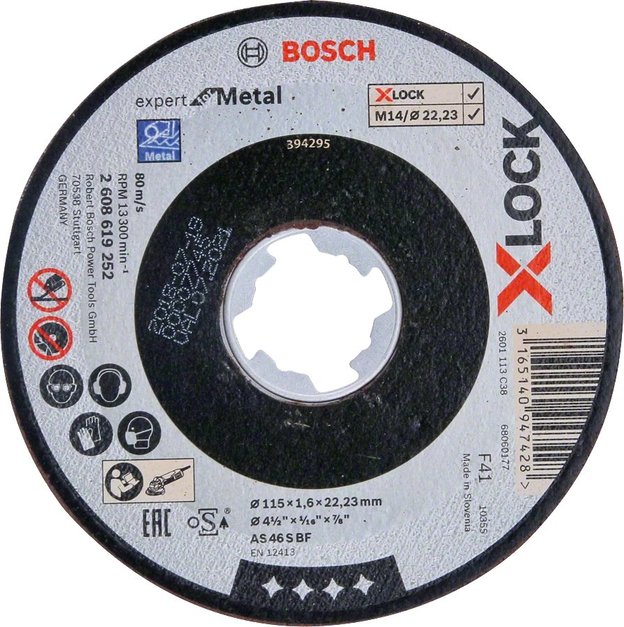 

Отрезной диск Bosch X-LOCK Expert Metal 2608619252