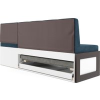 Угловой диван Мебель-АРС Нотис 211х82х135.5 см M11-28-11 (темно-синий Luna 034)