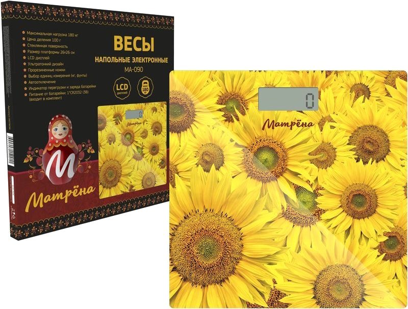 

Напольные весы Матрена MA-090 (подсолнухи)