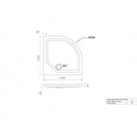 Душевой поддон Maroni Низкий полукруг 100х100