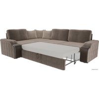 Угловой диван Лига диванов Николь 102975 (левый, велюр, коричневый)
